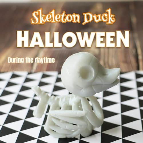 TEYOUYI Halloween Skeleton Duck Decor - Spooky Fluorescent Bones for Halloween Duck Skeleton, Indoor Outdoor Prop thumbnail 4