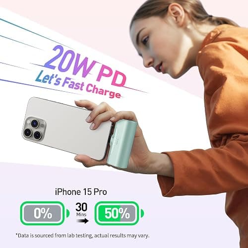 iWALK Portable Charger for iPhone 17/16/15 USB-C Small Power Bank 20W 4,500mAh Fast Charging Battery Pack Compatible with iPhone 15/16/17 Plus/17 Pro/17 Pro Max, Samsung Galaxy S25/S24/S23 Android thumbnail 2