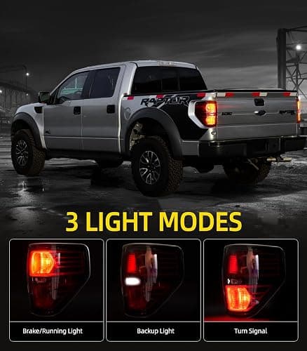 OKLPF Rear Brake Tail Light Compatible With 2009 2010 2011 2012 2013 2014 Ford F150 F-150,Replace Red Taillight Assembly Red Smoked Tail light,Included A Luxurious Box,Driver and Passenger Side thumbnail 3