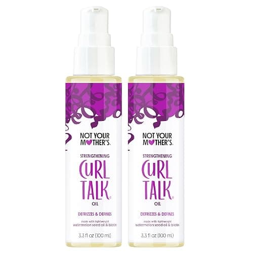 Not Your Mother's Curl Talk Strengthening Hair Oil for Curls, 2 Pack | 3.3 fl oz Each - Nourishing, Frizz-Control, & Strengthening Oil for Curls with UV Protection - Citrus Jasmine Scent - Image 1