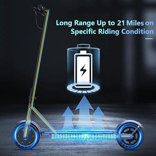 VOLPAM Electric Scooter, 350W/500W Powerful Motor, 8.5"/10" Solid Tires, 19/22Mph, 28/21/16 Miles Range, Dual Braking thumbnail 5