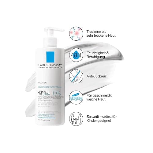 La Roche-Posay Lipikar Urea 10% Roughness Smoothing Lotion, Body Lotion For Dry Skin With 10% Urea + Shea Butter + Allantoin, Rough And Bumpy Skin Lotion, Softens & Smooths Skin With 1 Application thumbnail 3