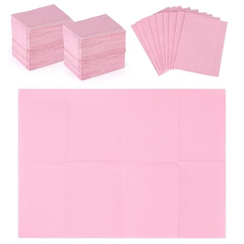 250Pcs Disposable Dental Bibs for Nail, Tattoo, Lash, Paper Towels, Napkins, 13" X 18" Fordable Nail Art Desk Mat for Nail Table, Tattoo Tray Covers - Image 1