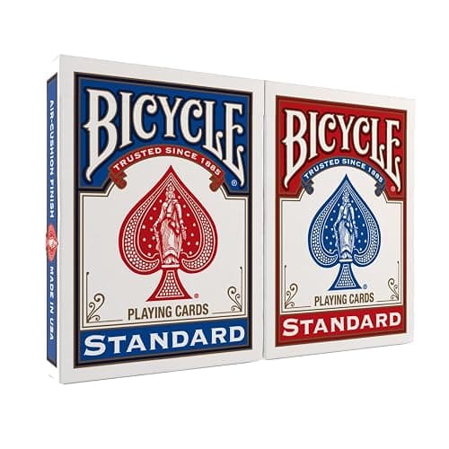 Bicycle Playing Cards 2 Pack Standard Poker Size Red and Blue | Air-cushion finish, Over 130 years trusted, 52 cards plus 2 Jokers per deck, Great for poker and rummy - Image 1