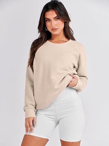 ANRABESS Women's Oversized Sweatshirts Crewneck Long Sleeve Tunic Pullover Shirts Side Zipper Hoodies 2025 Fall Clothes thumbnail 8
