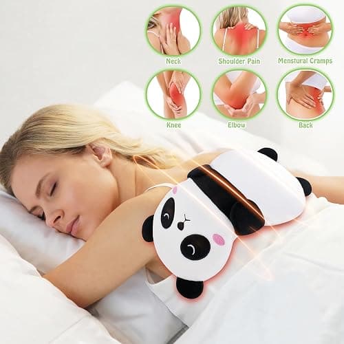 Panda Microwavable Heating Pad for Period Cramps, Cute Animal Microwave Heating Pad for Women, Panda Plush Toy Heated Pad for Kids, Heating Pads for Neck Back Knee Pain Relief with Lavender Scented thumbnail 7