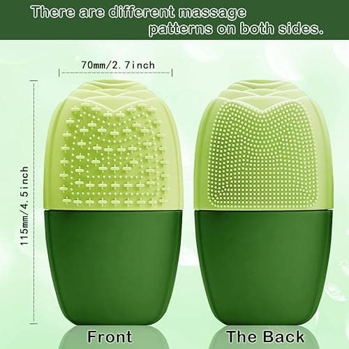 XHJRI Ice Face Roller Massager,Ice Cube Roller for Face, Eyes and Neck Naturally Conditioning and Skin Care,De-Puff Eye Bags,Reduce Migraine Pain,Reusable Massage Silicone Ice Mold (New Green) thumbnail 7