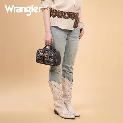Montana West Wrangler Makeup Bags for Women Leopard Print Toiletry Bag Small Travel Cosmetic Organizer for Gift thumbnail 2