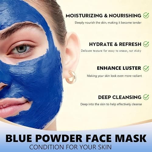 Blue Nila Powder Moroccan, Indigo Powder for Hair & Face Mask, Mild Hydrating Skincare, Exfoliates Makes the Skin Look Radiant for All Skin Types - 100g thumbnail 2