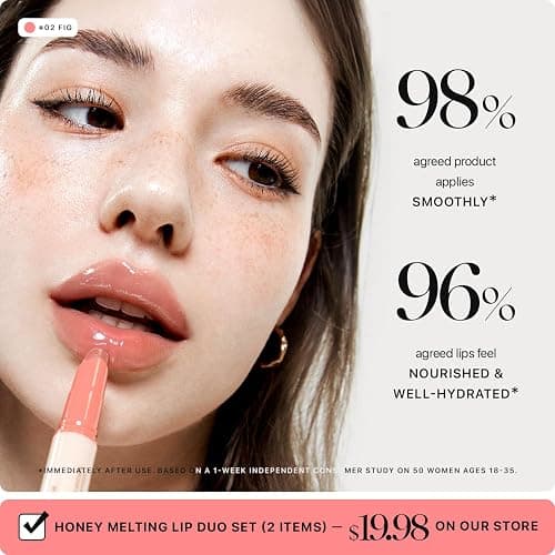 Nature Republic HONEY MELTING LIP (02 FIG) SOFT LIP STICK, Hydrating Gloss, Moisturizing balms, Sheer tint, Shine & Nude, Glowy Finish, korean make up, Stocking Stuffers thumbnail 2