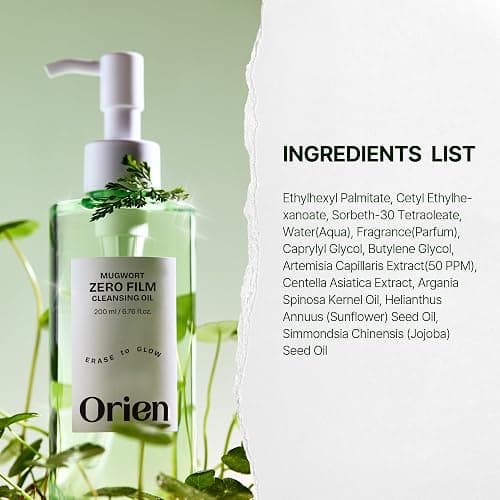 Orien Mugwort Zero Film Cleansing Oil 6.76 fl.oz. 200ml ㅣDaily Makeup Blackhead Removal No pore clogging Korean skincare double cleansing thumbnail 8