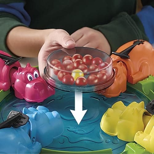 Hungry Hungry Hippos Game for Preschoolers | Instant Marble Relaunch, Easy Set-Up & Storage| Ages 4 and Up | 2 to 4 Players | Kids Games thumbnail 5