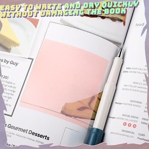 Jetec 500 Sheets Transparent Sticky Notes Bulk 3x3 Pastel See Through Sticky Notes Clear Books Annotation Tabs Self Adhesive Waterproof Translucent Memo Pad for Office Bible(Mixed Color,Vintage) thumbnail 2