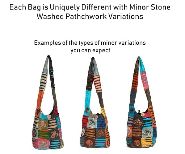 Hobo Colorful Shoulder Bag Women Sling Slouch Hippie Boho (Peace) thumbnail 7