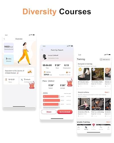 Superun Walking Pad Raceable 6% Incline 2.5HP Under Desk Treadmill 136KG Capacity MAX 12KM/H Foldable Treadmill with HIIT & MIIT Programs APP Control Portable Walking Machine for Home thumbnail 4