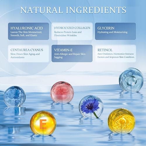 YOYORY Under Eye Patches Masks - for Dark Circles, Puffy Eyes, Fine Lines, Wrinkles, Eye Bags Treatment with Collagen and Hyaluronic Acid,Firming & Cooling, Moisturizing and Hydrating (60 Pcs) Blue thumbnail 6