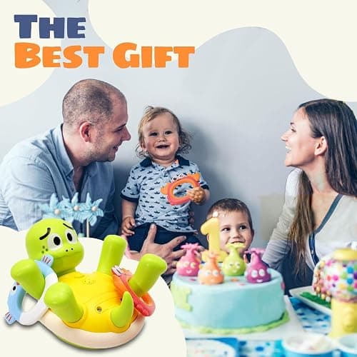 Sizobi Baby Bath Toys, Rechargeable Turtle Bath Toy Sprinkler for Kids Toddler with 5 Rings, Bathtub Fountain Spray Toy for Baby, Pool Water Table Bath Toys for Kids Ages 1-3 4 5 6 Year Old Boys Gifts thumbnail 2