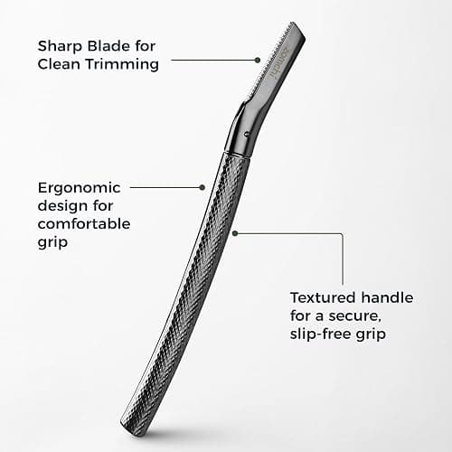 ZOMCHI Eyebrow Razor, Face Razors for Women&Men, Eyebrow Trimmer Shaper with Precision Cover,Facial Shaver with 6 Blades (Black) thumbnail 9