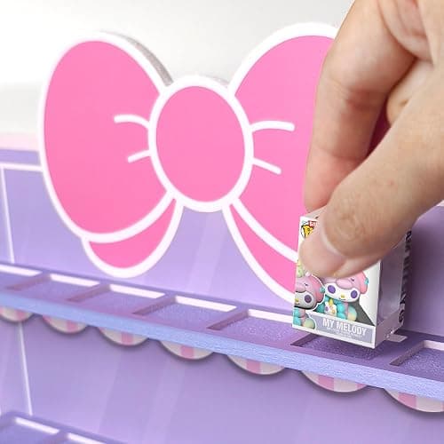 AUFGELD Display Shelf Compatible with Funko Bitty Kitty Series, Kitty Bow Design Organizer for Bitty Pops, Wallmountable Cute Bow Shape Shelf for Bitty Pop thumbnail 4
