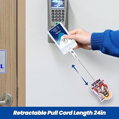 Lord Have MRSA Funny Nurse Badge Reel, Cute Retractable ID Badge Holder | Name Tag Pediatric Work Badge Buddy, Nurse Gift, RN LPN CNA MA BSN Nursing Student Teacher Doctor Healthcare Worker, Acrylic thumbnail 6