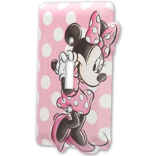 Disney Minnie Mouse Polka Dot Metal Light Switch Plate - Minnie Switch Plate Decoration for Kids' Bedroom or Play Room thumbnail 3