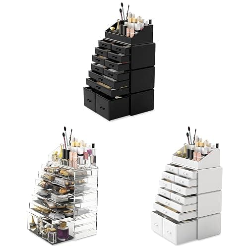 Readaeer Makeup Cosmetic Organizer Storage Drawers Display Boxes Case 12 Drawers （White） thumbnail 9