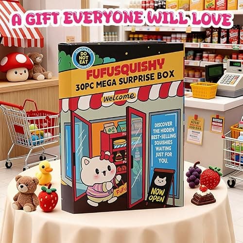 FUFUSQUISHY 30Pcs taba Squishy Toys Party Favors for Kids 4-8 8-12 Silicone Stress Relief Fidget Toys Treasure Box Classroom Birthday Xmax Gifts fufu Squishy thumbnail 9