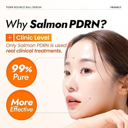 FRANKLY Salmon PDRN Bounce Ball Serum | Korean Skin Care, 1.01 fl oz | 99% Salmon DNA PDRN for Post Microneedling Recovery, Redness & Damaged Skin Repair | Glass Skin | Lightweight, Non Sticky thumbnail 6