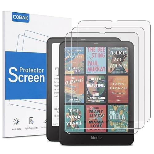 CoBak 3 Pack Anti-Glare Matte Screen Protector for 7" Kindle Paperwhite 12th Gen 2024 & Colorsoft Signature Edition,for Kobo Aura 2 - High Clarity, Fingerprint Resistant - Fine-Grit Texture PET Film - Image 1