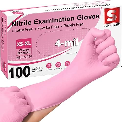 Schneider Medical Nitrile Exam Gloves, 4-mil Medical Gloves Disposable Latex Free, Powder Free, Food Safe Glove - Image 1