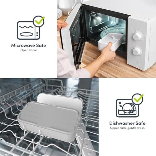 monbento - Bento Box MB Original Jungle with Compartments - 2 Tier Leakproof Lunch Box for Work and Meal Prep - BPA Free - Food Grade Safe - Nature Pattern - Green thumbnail 4