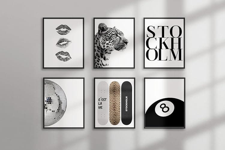 TwoDays Stockholm Style Room Decor for Women, Chic Trendy Wall Art for Living Room Aesthetic, Luxury Fashion Posters for Home Bedroom Apartment Dorm (8" X 10", Set of 6, UNFRAMED) thumbnail 5