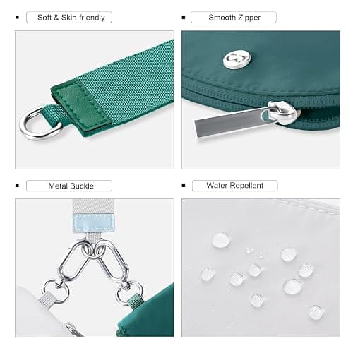 Babysun Mini Zip Around Dual Pouch Wristlet With 2 Straps Wristlet Keychain Wallet for Women Coin Purse Small Cute for Teen Girl thumbnail 5