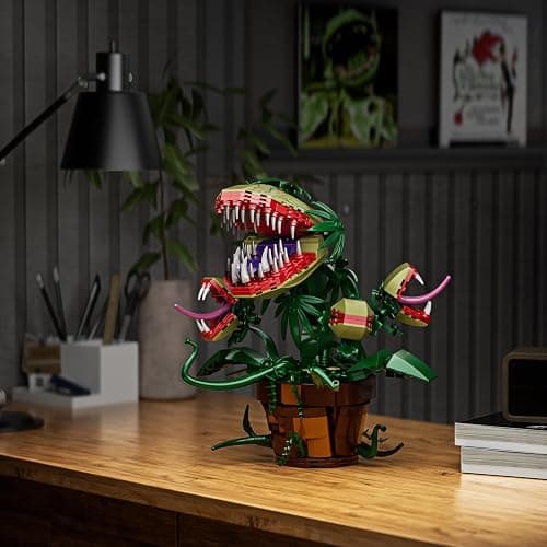 Piranha Plant Audrey II 2 Building Blocks Set, Toys Kit Horrors Flower Shop Decoration Gift for Tv Film Fans Families Friends 12+ On Halloween Birthday Christmas thumbnail 4