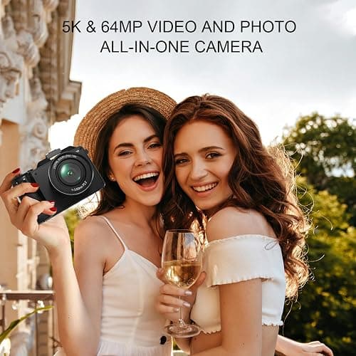 Yatao Digital Camera with WiFi, 64MP Photography and 4K 5K Vlogging Camera Kit for YouTube, Front and Rear Dual Camera for Convenient Selfie, Equipped with 64GB Micro Card thumbnail 2