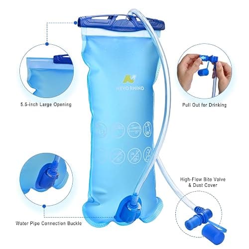 Lightweight Hydration Backpack, Running Backpack with 2L Water Bladder, Hydro Water Daypack for Cycling Hiking Rave for Men Women thumbnail 6