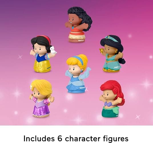 Fisher-Price Little People Toddler Toys Disney Princess Figure Pack, 6 Characters for Preschool Pretend Play Kids Ages 18 Months+ thumbnail 4