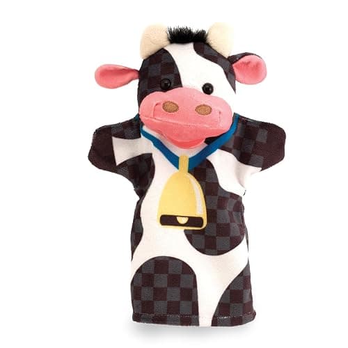 Melissa & Doug Farm Friends Hand Puppets (Set of 4) - Cow, Horse, Sheep, and Pig thumbnail 4