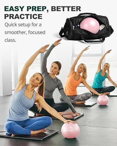 Trideer 9-Inch Pilates Ball, Small Exercise Ball for Yoga, Core Training, Physical Therapy, Balance, Stability and Stretching Pilates Equipment with Inflation Straw thumbnail 7