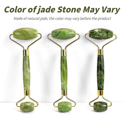 huefull Genuine Jade Roller & Gua Sha Set for Face, Cooling & Firming Effect, Sculpting Tool for Jawline & Skin Care, Self-Care Gift for Women & Men thumbnail 9