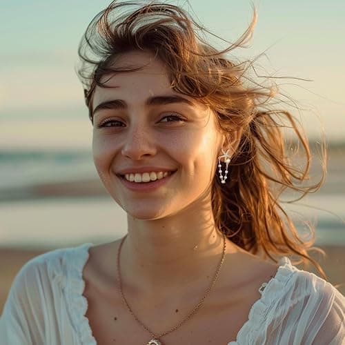 Seashell Starfish Earrings Beach Jewelry for Women Pearl Drop Shell Earrings Ocean Beachy Fashion Accessories Womens Summer Outfits 2026 Tropical Vacation Outfits Beach Vacation Clothes Dresses thumbnail 8