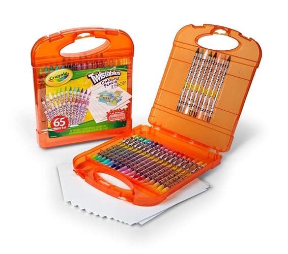 Crayola Twistables Colored Pencils Set 65 pieces (25 pencils + 40 paper sheets), Kids Drawing Kit, Portable Art Case, Kids Colored Pencils, Coloring Supplies, Gifts. thumbnail 2