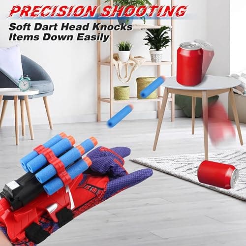 JONEG Web Shooters Toy for Kids 2 Pack, Toy for 3 4 5 6 7 8 Year Old Boy, Web Slinger with Spider Glove Launcher, Toys for Boys 4-6 6-8, Birthday Gifts thumbnail 6