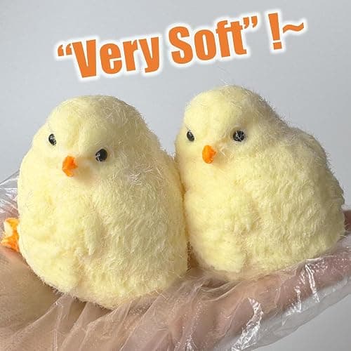 CYICTOY Animal Chick Squeeze Toy, Handmade Taba Squishy Chick, Yellow, Compact, All Ages, Non-toxic, 2"W x 2.5"L x 2.5"H thumbnail 5