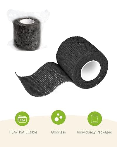 FriCARE Self Adhesive Bandage Wrap, Medical Tape in First Aid Kit, Cohesive Bandages for Wounds Sport Vet, 2 Inches X 5 Yards 6 Rolls, Classic thumbnail 8