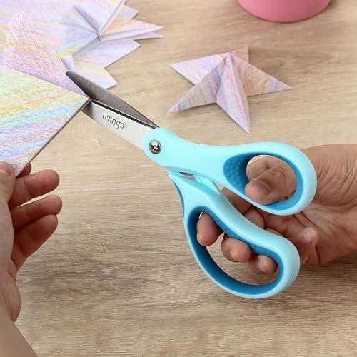 LIVINGO Kids Scissors for Ages 8-11 - 3 Pack 6” Pointed Tip Stainless Steel School Scissors for Children Teacher Classroom Crafting thumbnail 5