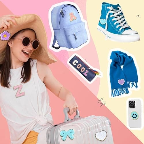 GAMYPET Chenille Letter Patches Self Adhesive Stickers for DIY – 136 Pcs Fuzzy Cute Varsity Patches Embroidery Jackets, Jeans Patches Gift Bag Decoration thumbnail 7
