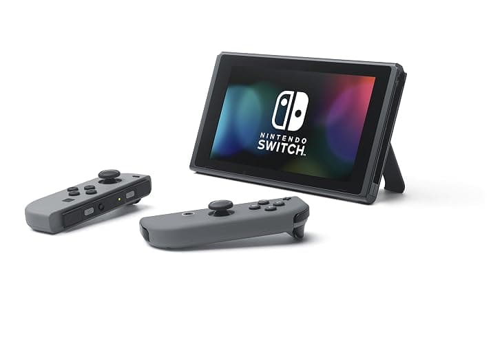 Nintendo Switch Game Console - Black (HAC-001(-01) w/ OEM Gray Joy Cons (Renewed) thumbnail 4