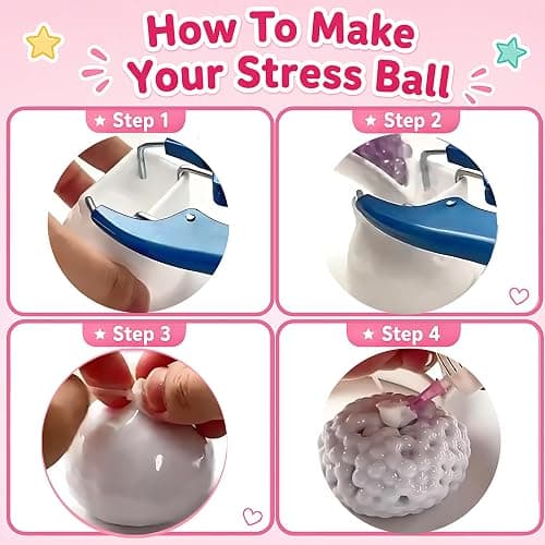 DIY Stress Ball Making Kit with Fillers –15PCS Stress Ball Squishy Making Kit Includes 15Empty Squishy Skins, 18Fillers, Air Pump & Expanded Tool for Adult ASMR Anxiety Relief & Sensory Play thumbnail 3