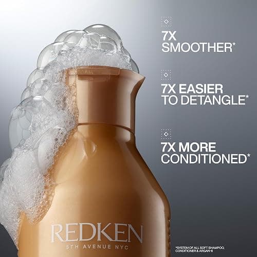 Redken All Soft Shampoo, For Dry/Brittle Hair, Moisturizes & Provides Intense Softness and Shine, With Argan Oil thumbnail 3